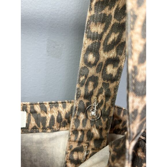 Jessica Simpson Jumper Dress Womens Large Leopard Denim Button front NEW - Picture 6 of 8